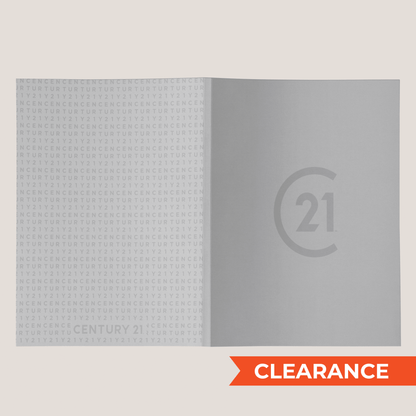 C21 Light Grey - Lay Flat POCKET FOLDER - CLEARANCE (40 Pack) - Peleman Industries Inc. - 