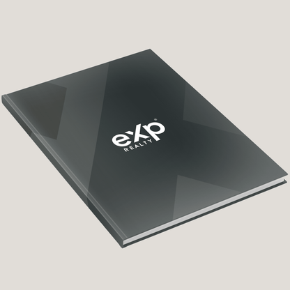 eXp Black/Grey - Lay Flat HARDCOVER - CLEARANCE (10 Pack) - Peleman Industries Inc. - 