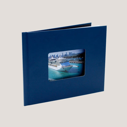 Faux Leather Photobooks w/ Window - Peleman Industries Inc. - Dark Blue - 05mm - 