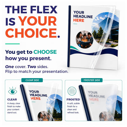 Peleman Crystal Flex clear Cover for professional letter-size thermal-bound documents
