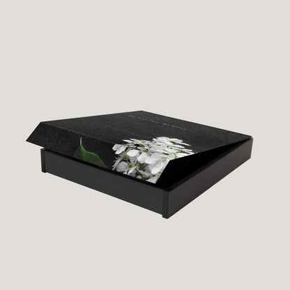 Funeral Black Flower 1.5" Keepsake Box (10 Pack) - Peleman Industries Inc. - 