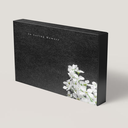 Funeral Black Flower 1.75" Keepsake Box (10 Pack) - Peleman Industries Inc. - 