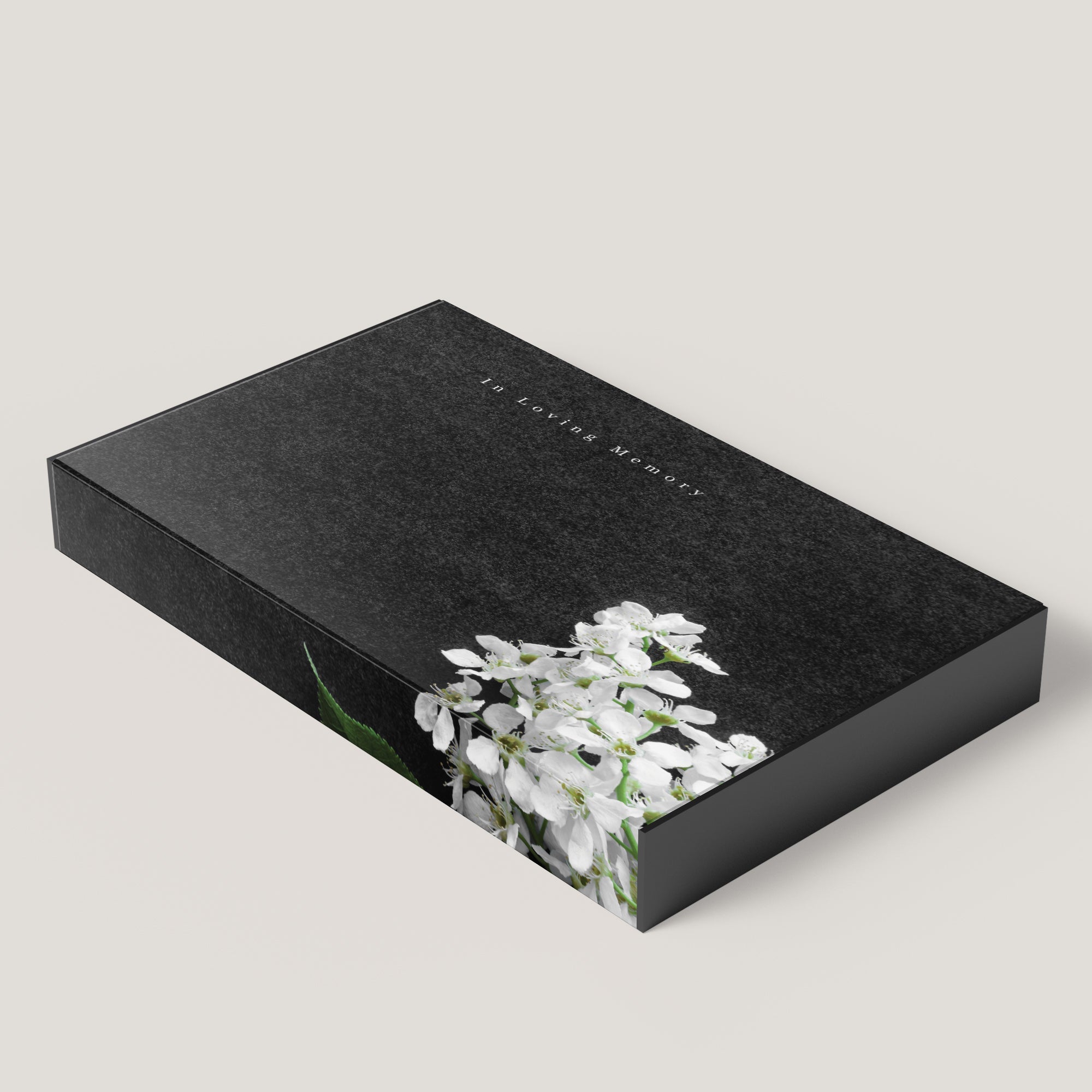 Funeral Black Flower 1.75" Keepsake Box (10 Pack) - Peleman Industries Inc. - 