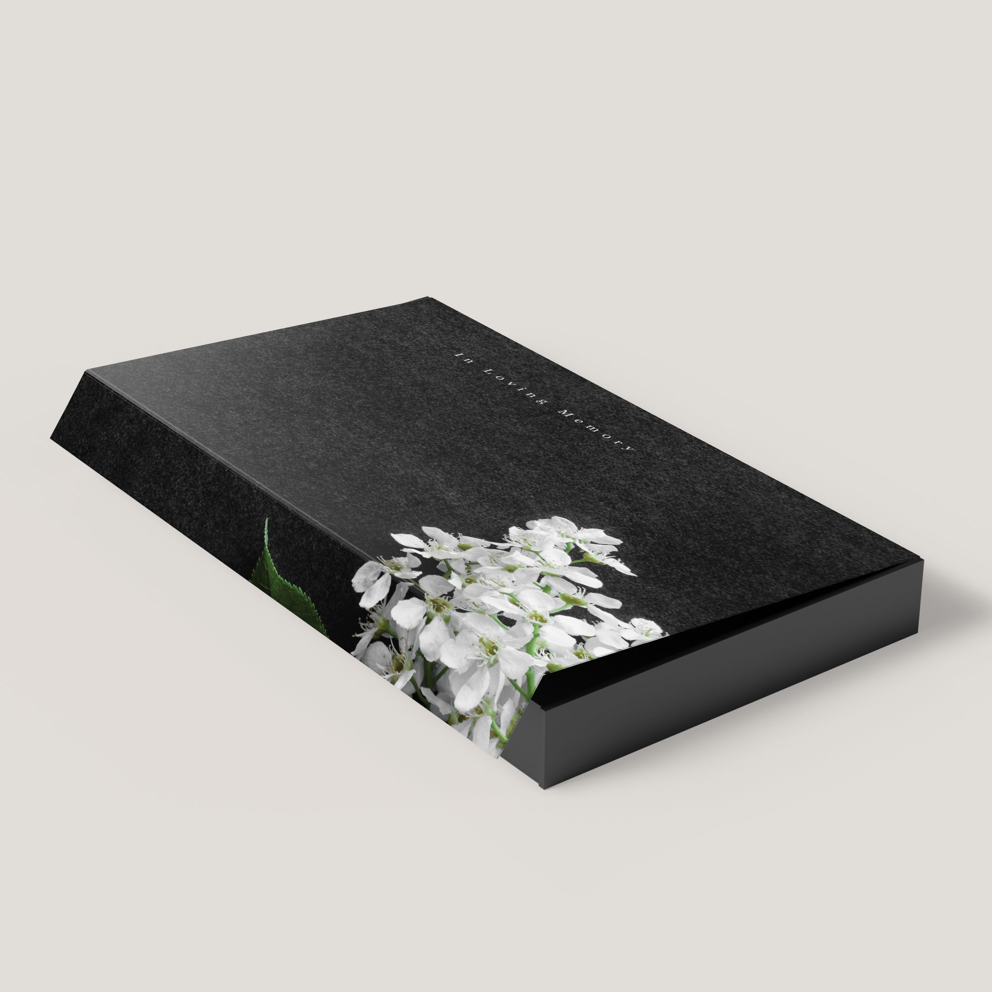 Funeral Black Flower 1.75" Keepsake Box (10 Pack) - Peleman Industries Inc. - 