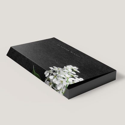 Funeral Black Flower 1.75" Keepsake Box (10 Pack) - Peleman Industries Inc. - 
