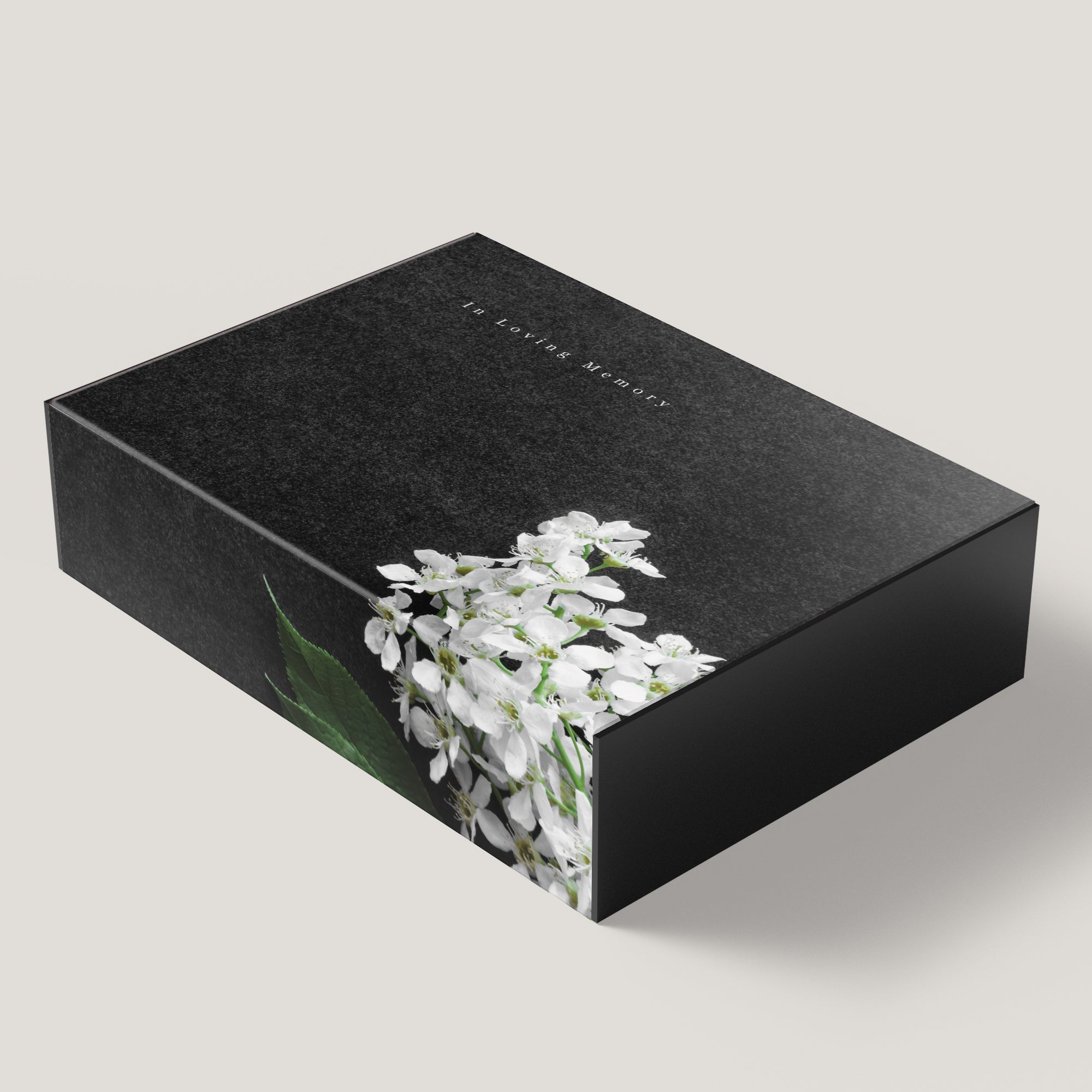 Funeral Black Flower 3.5" Keepsake Box (10 Pack) - Peleman Industries Inc. - 