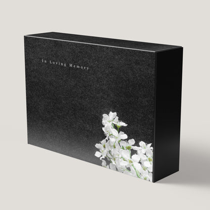 Funeral Black Flower 3.5" Keepsake Box (10 Pack) - Peleman Industries Inc. - 