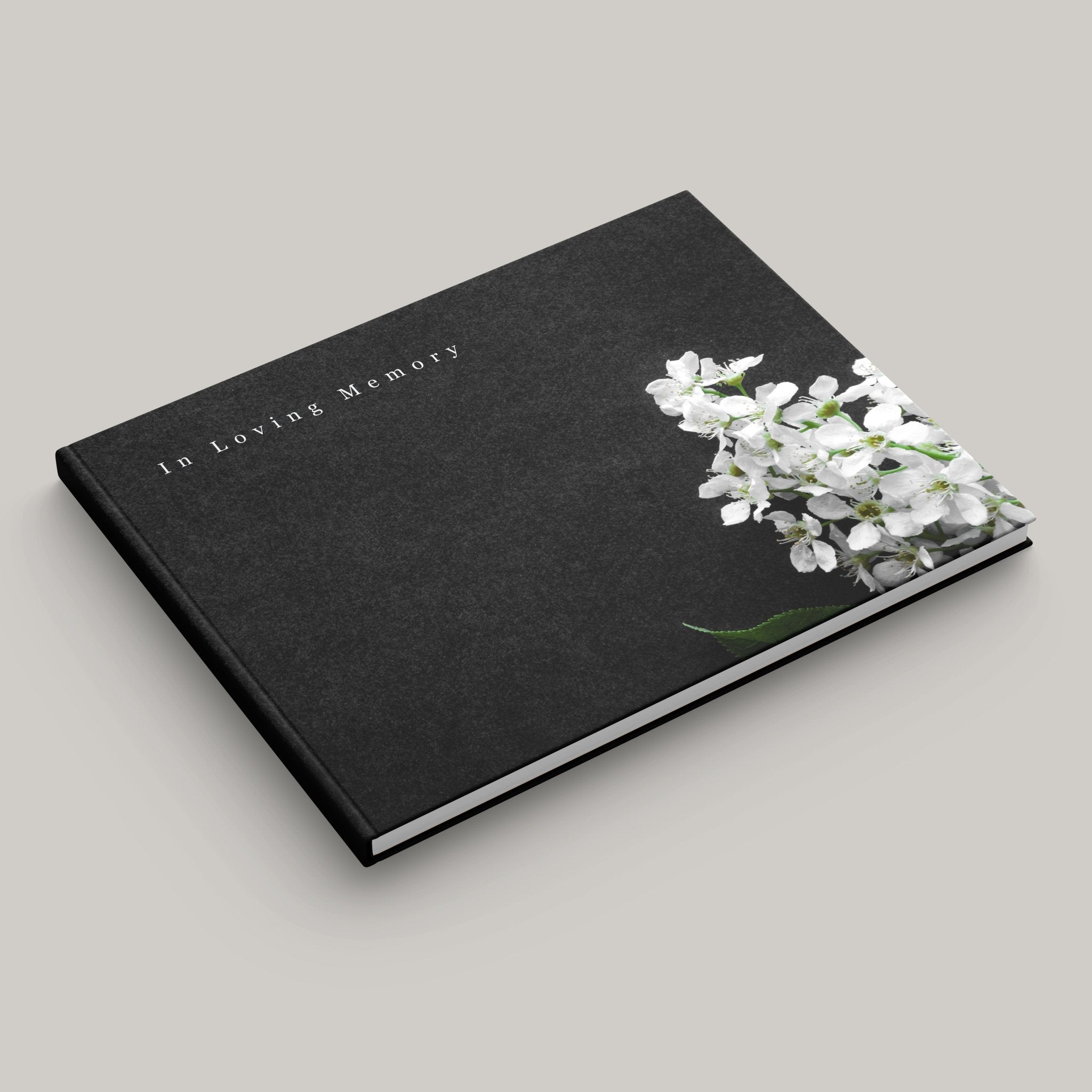 Funeral Black Flower Registry Hardcover (10 Pack) - Peleman Industries Inc. - 