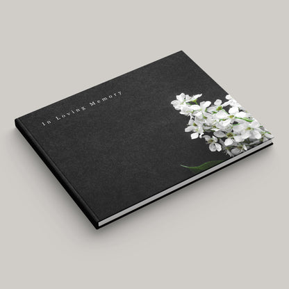 Funeral Black Flower Registry Hardcover (10 Pack) - Peleman Industries Inc. - 
