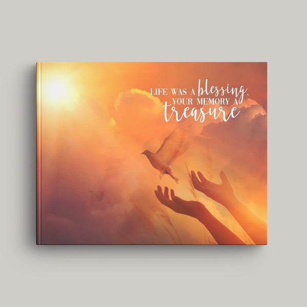 Funeral Sunset Dove Registry Hardcover (10 Pack)