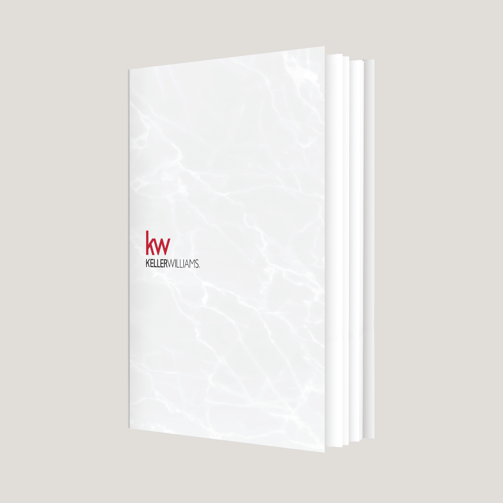 KW White Marble - (40 Pack)Lay Flat SOFTCOVER - CLEARANCE (40 Pack) - Peleman Industries Inc. - 