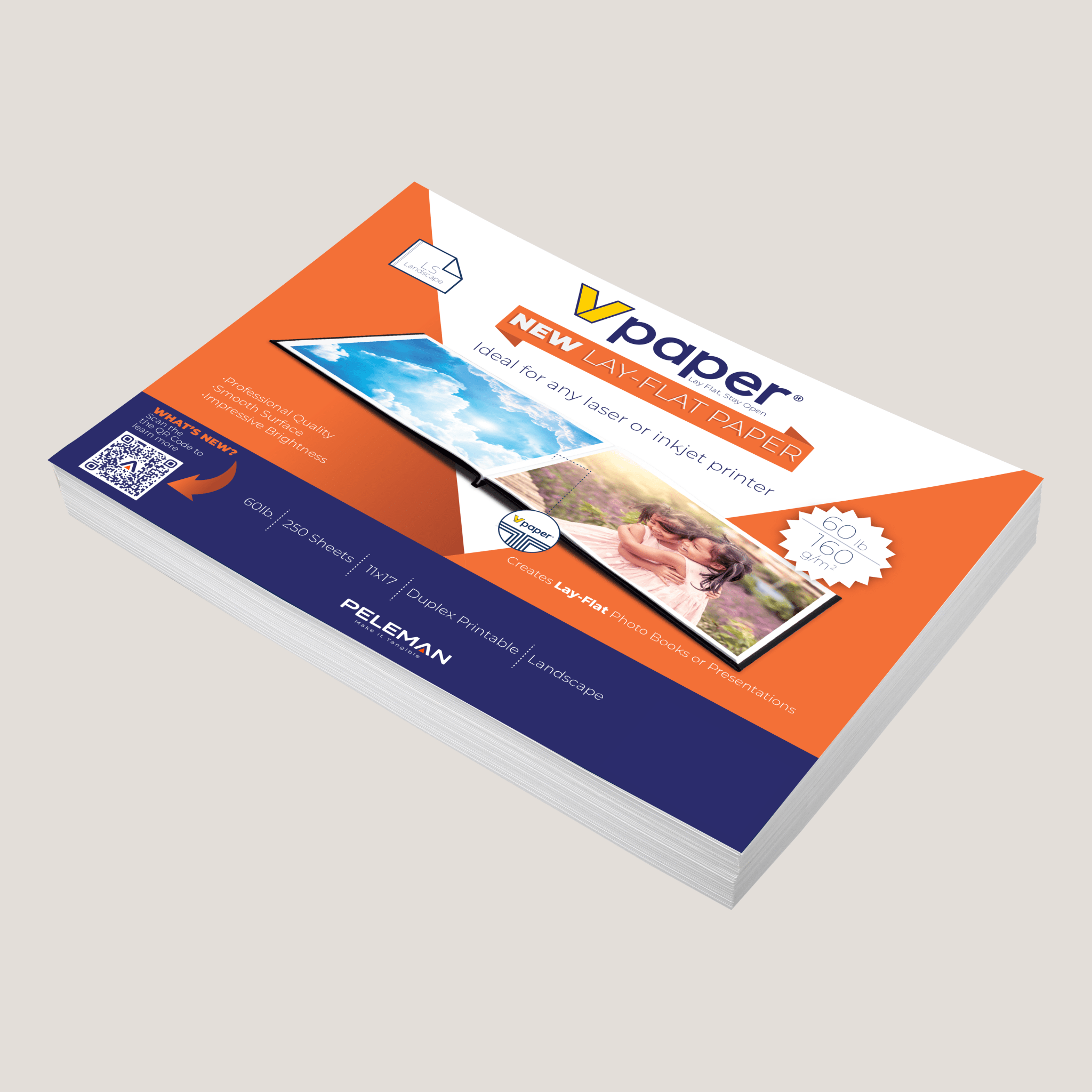Lay-Flat Paper - V-Paper - 11x17 - Peleman Industries Inc. - 