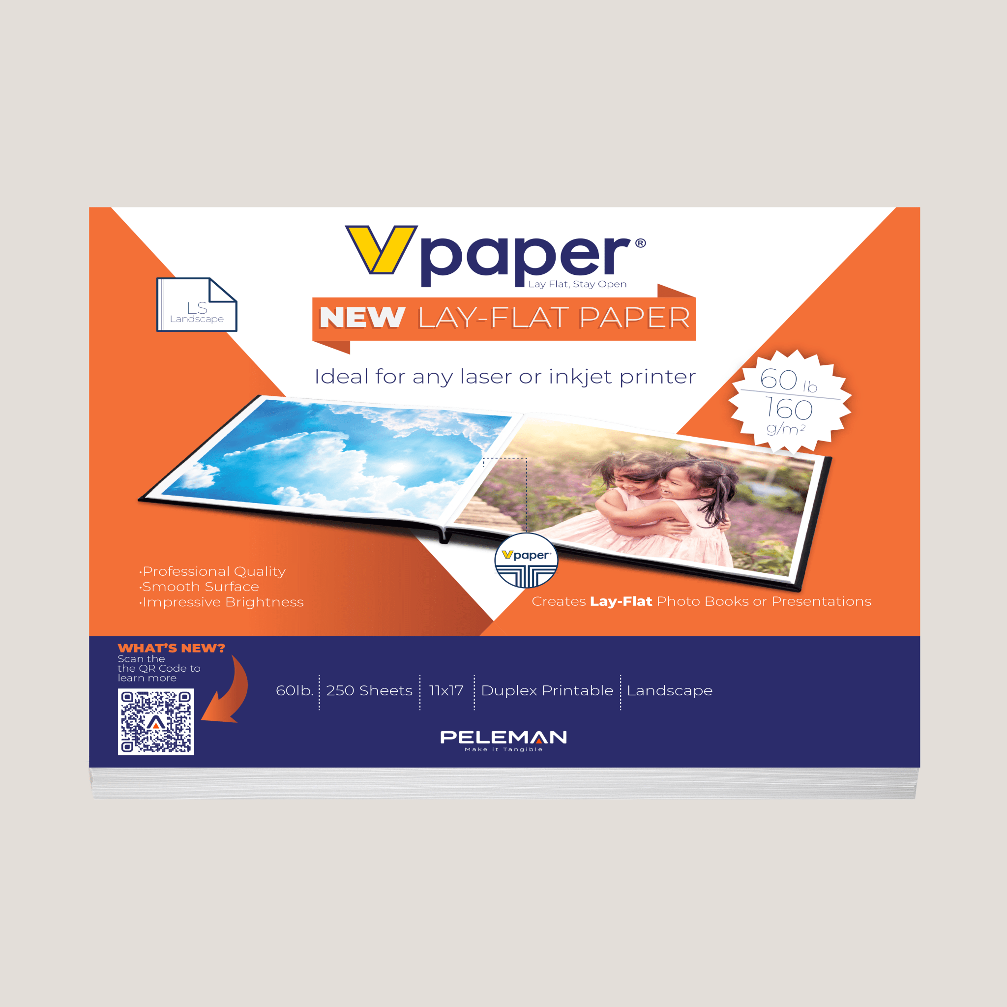 Lay-Flat Paper - V-Paper - 11x17 - Peleman Industries Inc. - 