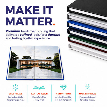 Lay Flat Standard Hardcovers - Peleman Industries Inc. - Black - 15 (Spine 20) -