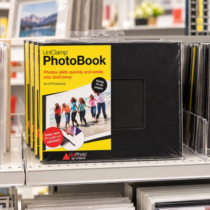 Peleman Eco Black Retail Clamp Photo Album, No Machine, Reusable - Peleman Industries Inc. - 8x10 inch - No Window - 1 Piece