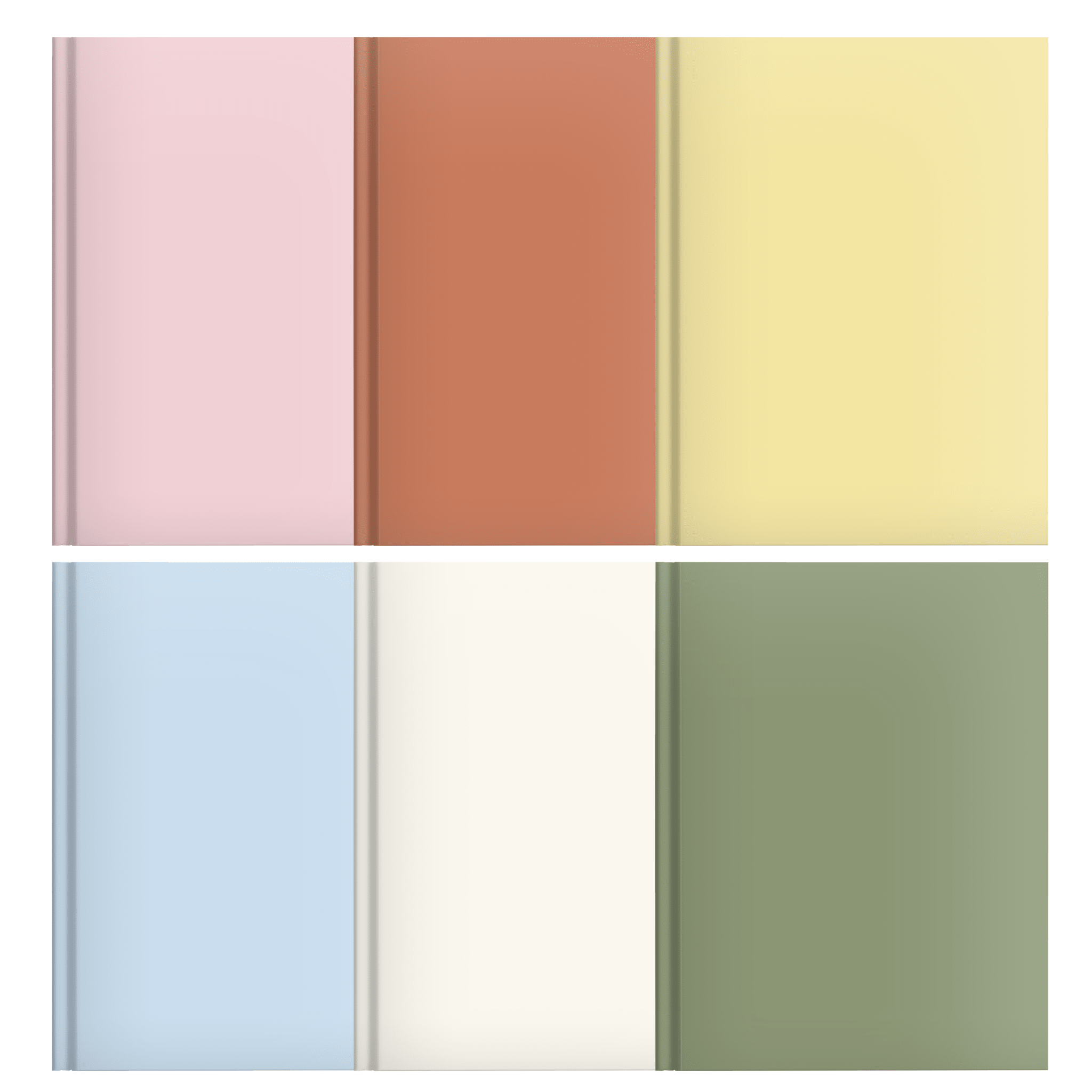 Peleman Solid Color Portrait Hardcover Kit for Unibind 60 Pro, Mixed 6-Pack - Peleman Industries Inc. - Soft-Touch Hardcover - 