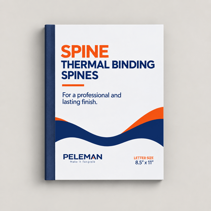 Peleman Thermal Binding Spines - Peleman Industries Inc. - Dark Blue - 20 Sheets Max - 100/Box -