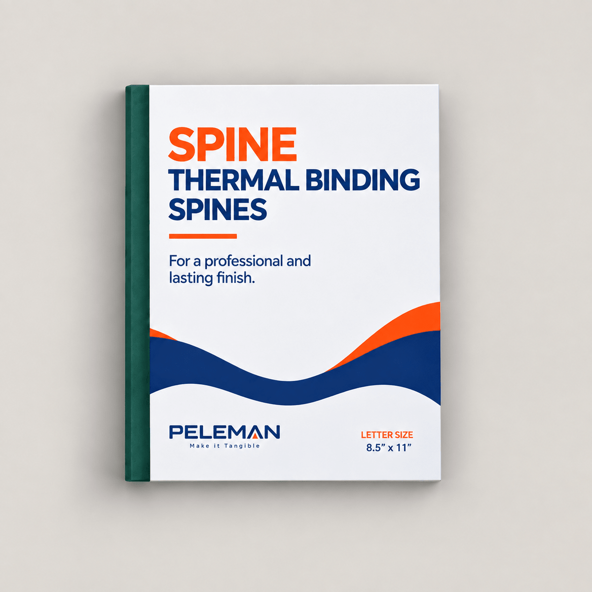 Peleman Thermal Binding Spines - Peleman Industries Inc. - Dark Green - 20 Sheets Max - 100/Box -