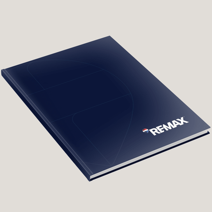 ReMax Blue Balloon Listing Presentation - Lay Flat HARDCOVER Soft Touch (10 Pack) - Peleman Industries Inc. - 