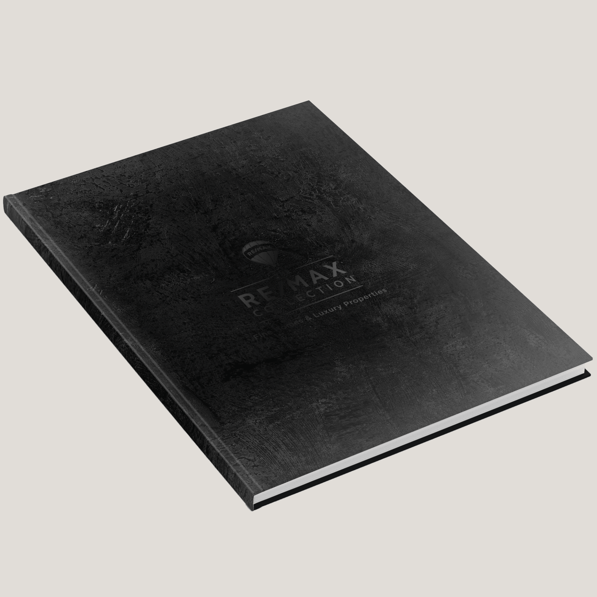 Re/Max Collection Black Texture - Lay Flat HARDCOVER - CLEARANCE (10 Pack) - Peleman Industries Inc. - 