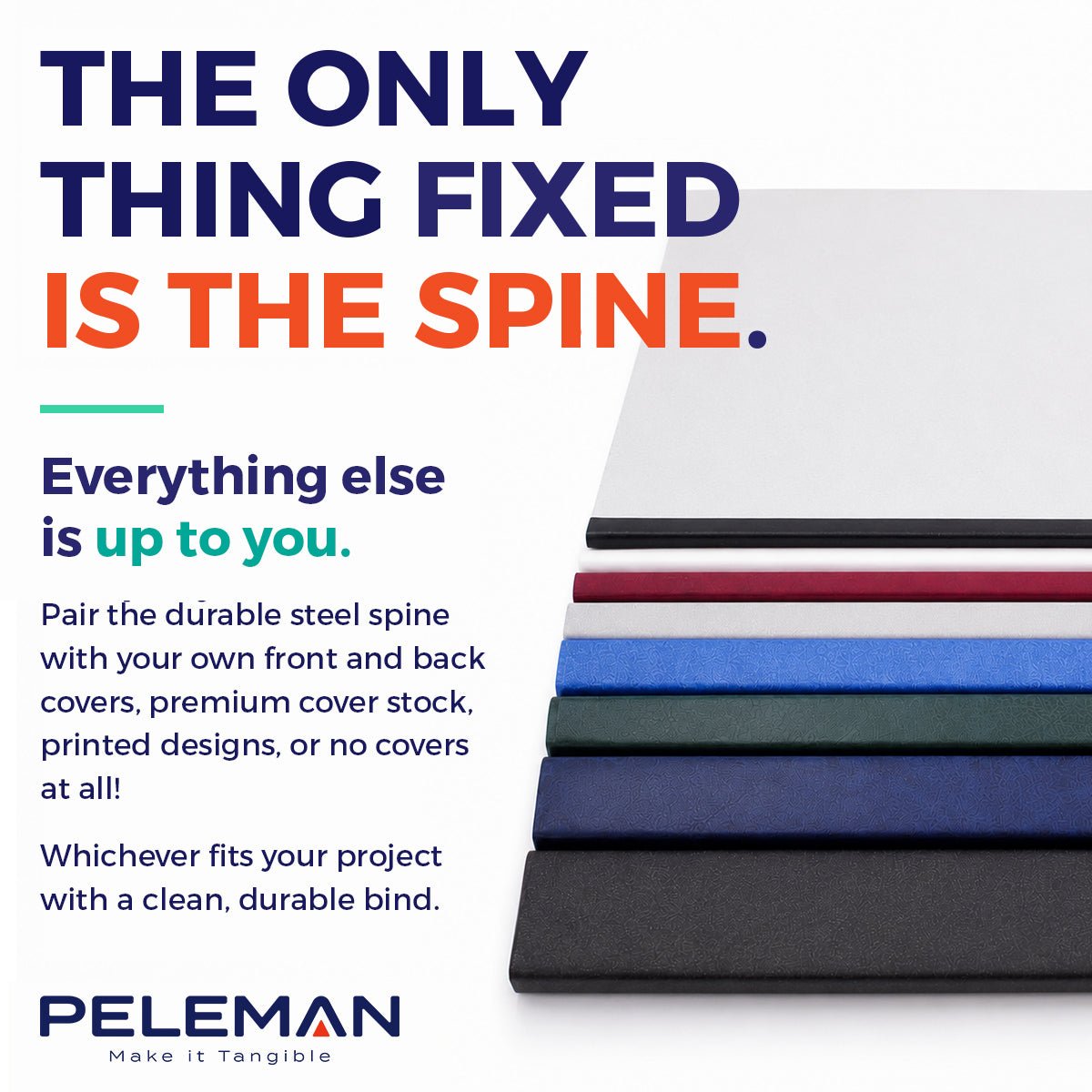 Spine Cover - Peleman Industries Inc. - Black - 20 Sheets Max - 100/Box -