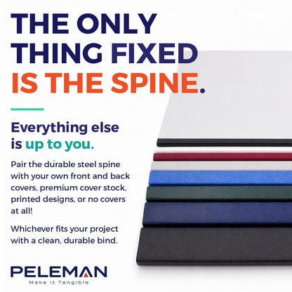 Spine Cover - Peleman Industries Inc. - Black - 20 Sheets Max - 100/Box -